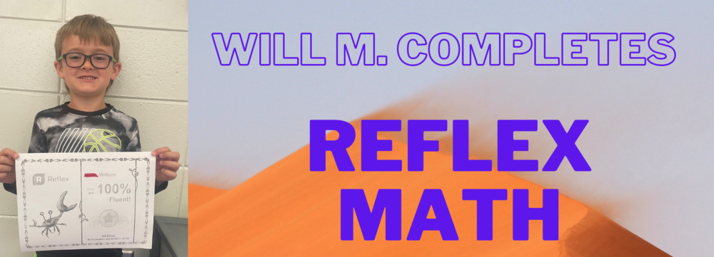 Will M. Completes Reflex Math