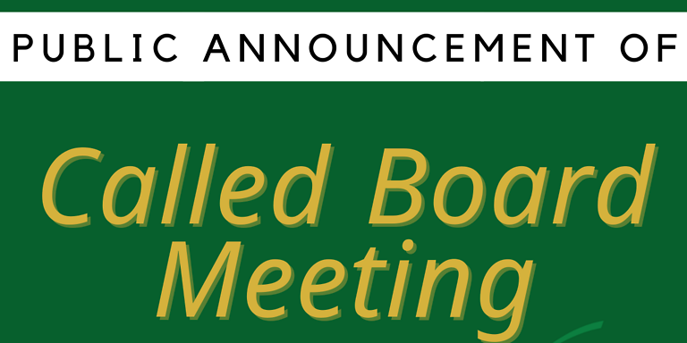 Public Announcement of School Board Meeting