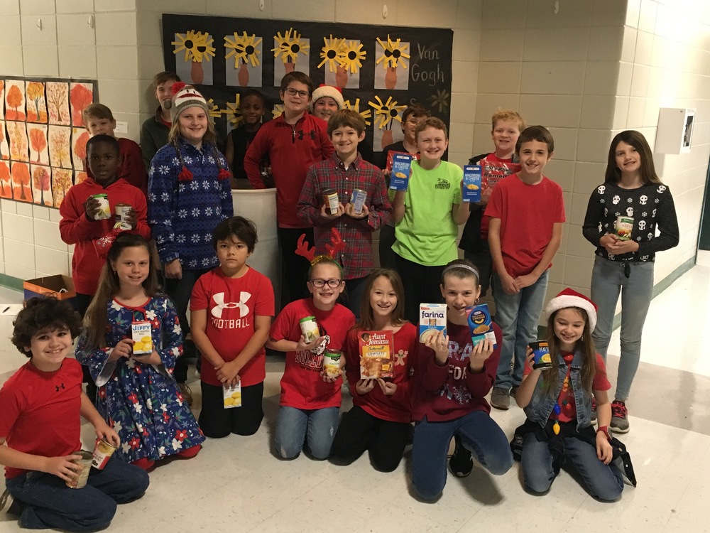 Williams Heights Elementary Students Hold Food Drive for Needy Families