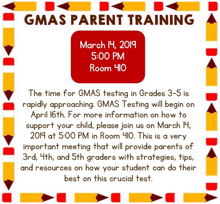 Upcoming GMAS Parent Training