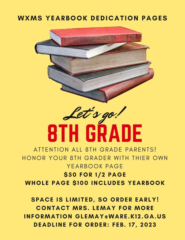 Attention 8th Grade Parents and Guardians