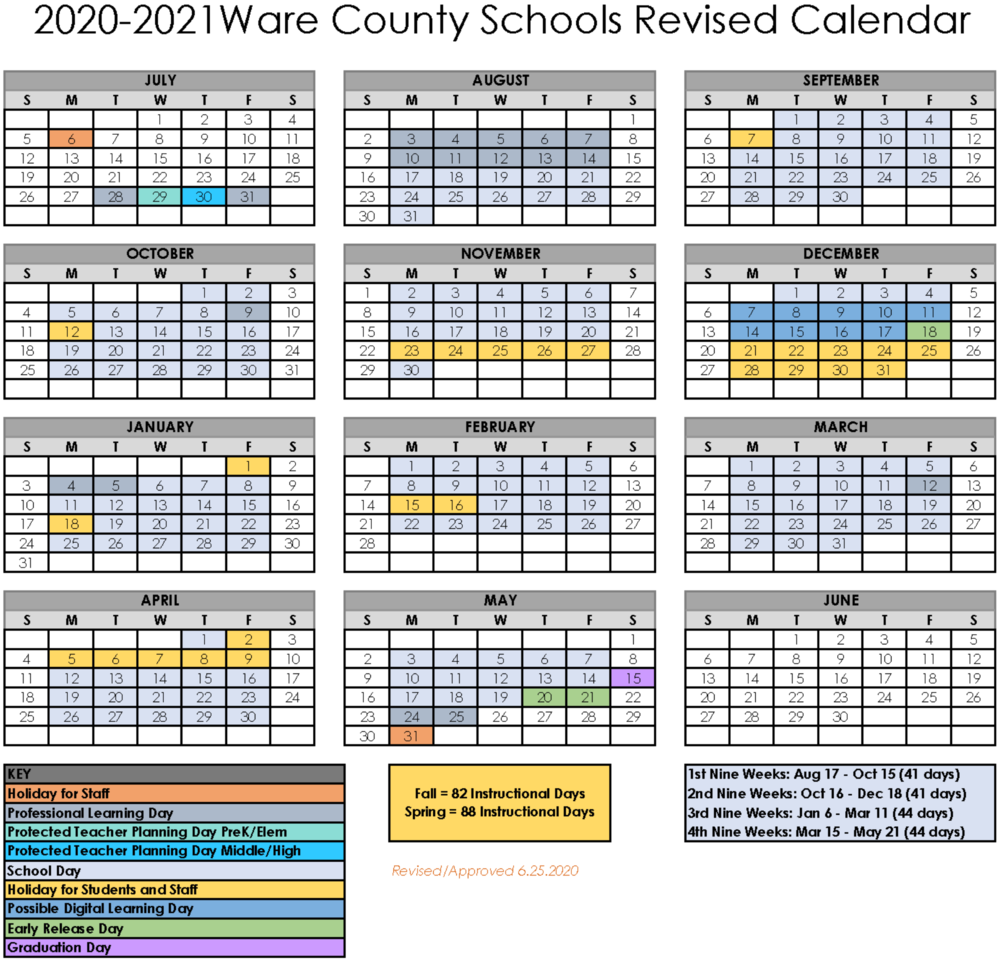 wcs calendar 2021 Ware County Middle School wcs calendar 2021