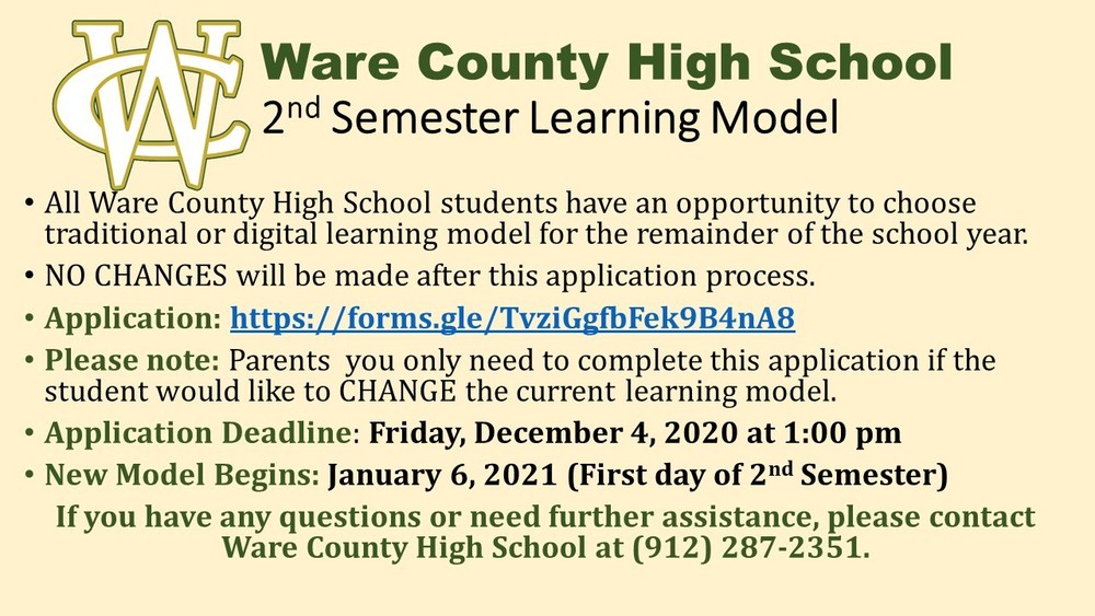 Important! It's Time to Decide Your Student's Learning Model for 2nd Semester