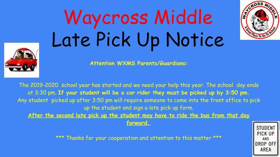 Late Pick Up Notice