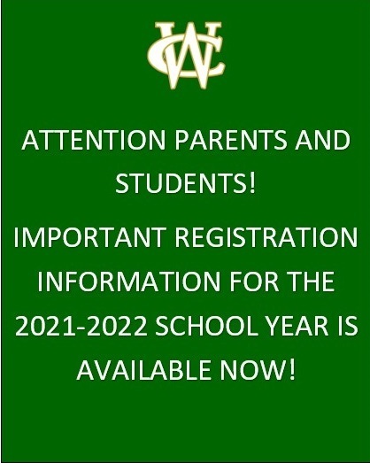 Important Registration Information for the 2021-2022 School Year