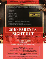 Beta Club Presents Parent's Night Out