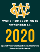 WCHS Announces 2020 High School Football Homecoming Game