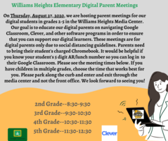 Meeting for Parents of Digital Learners
