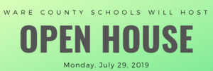 Open House is Monday, July 29, 2019!