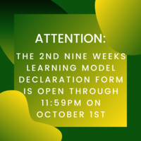 2nd Nine Weeks Learning Model Declaration Information
