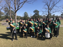 8th grade band students march in the MLK parade