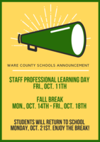 Schedule for Oct. 11th - 20th