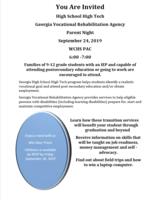 Georgia Vocational Rehabilitation Agency Sponsors Parent Night