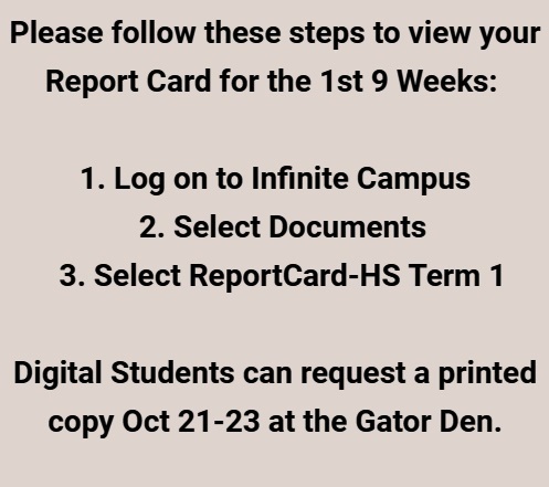 Instructions to view report cards